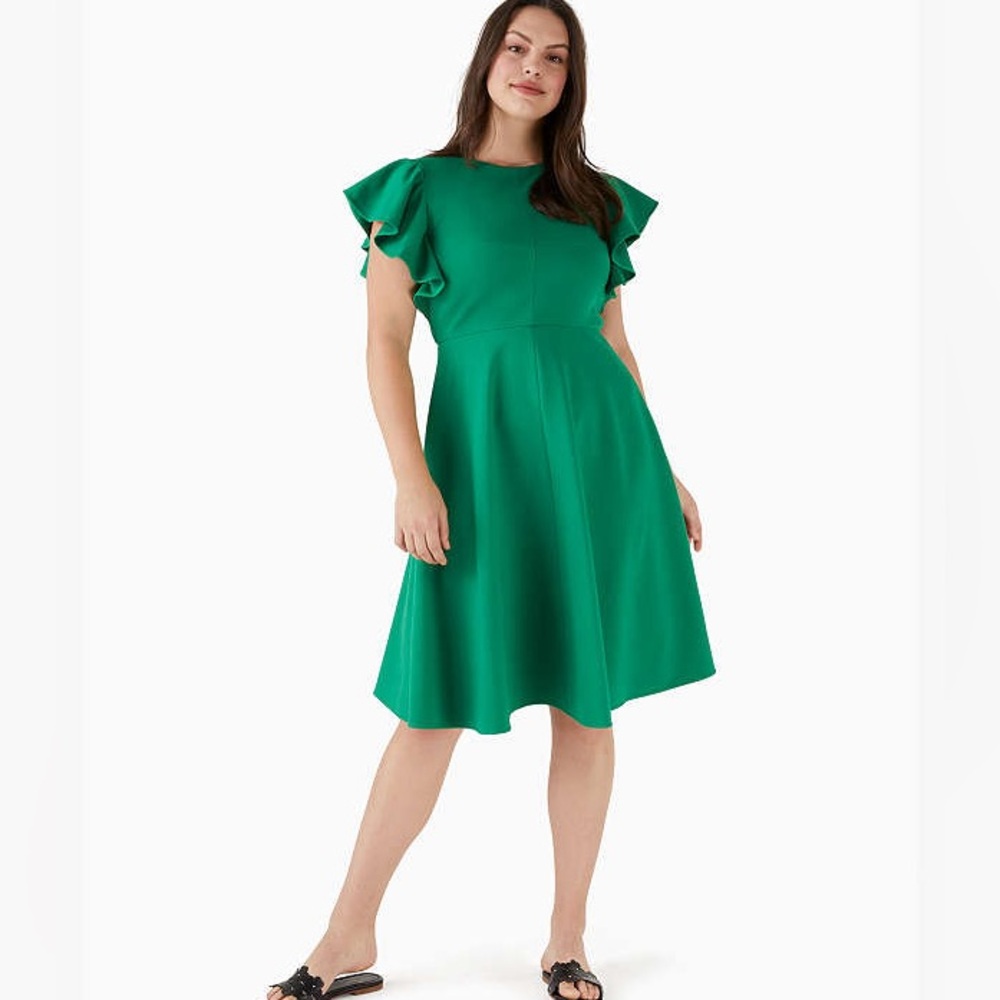 Kate Spade Ponte Flutter-sleeve Dress